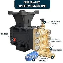 Pressure Washer Pump, 4400PSI 4GPM 1 Shaft 1 Shaft Horizontal Pump