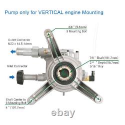 Pressure Washer Pump Vertical 7/8 Shaft Replacement Power 3200 PSI 2.4 GPM