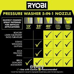 RYOBI Cold Water Gas Pressure Washer Honda GCV170 167cc Engine 3100 PSI 2.3 GPM