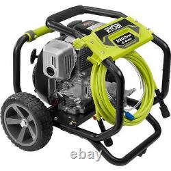 RYOBI Gas Pressure Washer 3,300 PSI 2.4 GPM Honda Durable Frame Flat-Free Wheels