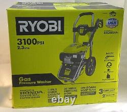 RYOBI Gas Pressure Washer 3100 PSI 2.3 GPM 167cc Honda Engine with 5-in-1 Nozzle