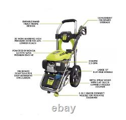 RYOBI Gas Pressure Washer Honda GCV167 Engine 167cc 3100-PSI with Attachments