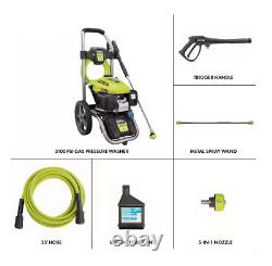 RYOBI Gas Pressure Washer Honda GCV167 Engine 167cc 3100-PSI with Attachments