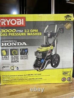 RYOBI #RY803001 3000 PSI 2.3-GPM Honda Gas Pressure Washer, Honda GCV160 Engine