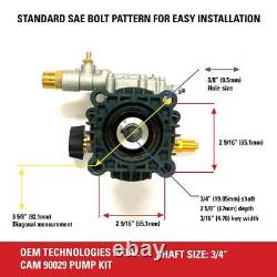 SIMPSON Axial Cam Pump Kit 3400 PSI at 2.5 GPM for Honda GC190 and Honda GX200