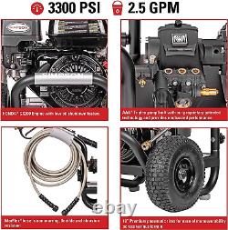 SIMPSON Cleaning PS3228 Powershot 3300 PSI Gas Pressure Washer, 2.5 GPM, Honda G