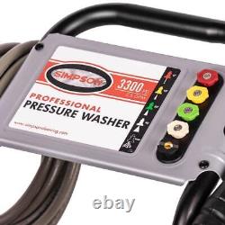 SIMPSON Gas Pressure Washer 3300 PSI 2.5 GPM 196cc GX200 HONDA AAA Triplex Pump