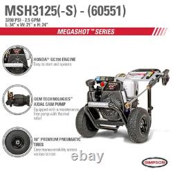 SIMPSON Megashot 3200 PSI 2.5 GPM Gas Cold Water Pressure Washer with HONDA Engine