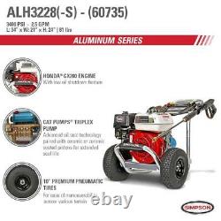 SIMPSON Pressure Washer Aluminum 3400 PSI Gas Cold Water with HONDA GX200 Engine