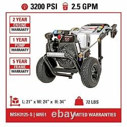 Simpson Cleaning MSH3125 MegaShot Gas Pressure Washer Powered by Honda GC190