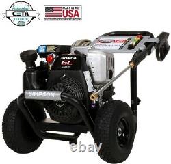 Simpson Gas Pressure Washer 3200 PSI 2.5 GPM HONDA GC190 Engine 10 in. Wheels