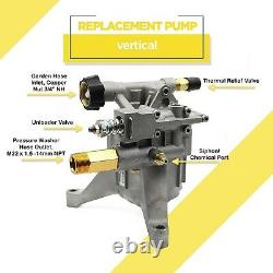 Vertical Pressure Gas Power Washer Pump 3000 PSI 2.5GPM Fit Honda Troybilt Brute