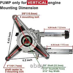 YAMATIC 7/8 Shaft Vertical Pressure Washer Pump Ar 3000 Honda Front Outlet