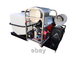 Hydro Max-laveuse à pression d'eau chaude-moteur Honda GX690-8gpm@4000psi-Réservoir Skid