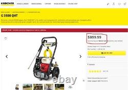 Karcher G 3500 QHT Nettoyeur Haute Pression à Gaz 3500 PSI avec Moteur Honda (49 États) Neuf