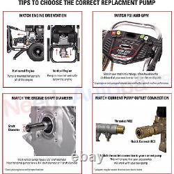 Kit de Pompe Haute Pression Axiale Horizontale 90028, 3300 PSI, 2.4 GPM, 3/4 Sha