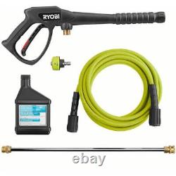 Laveuse à pression à eau froide à gaz RYOBI 2,3 GPM 3100 PSI avec réservoir à détergent + roues