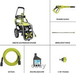 Laveuse à pression à essence RYOBI 3300 PSI 2,5 GPM Eau froide avec moteur Honda GCV200