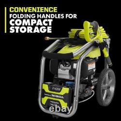 Laveuse à pression à essence RYOBI 3300 PSI 2,5 GPM Eau froide avec moteur Honda GCV200