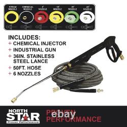Laveuse à pression à vapeur humide et eau chaude NorthStar Gas, 3000 PSI, 4 GPM, Honda