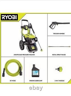 Nettoyeur haute pression à gaz RYOBI 3100 PSI 2,3 GPM moteur Honda 167cc avec buse 5-en-1