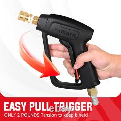 Pistolet et tuyau de nettoyeur haute pression, tuyau flexible de 25 pieds avec extension en acier inoxydable