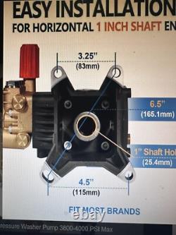 Pompe de Nettoyeur Haute Pression 1 Arbre Horizontal Triplex Plongeur 4000 PSI 4.4GPM