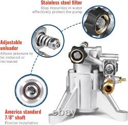 Pompe de Nettoyeur Haute Pression Vertical 3000 PSI @ 2,5 GPM Durabilité Compatible