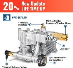 Pompe de Nettoyeur Haute Pression en Aluminium de Remplacement 3400 PSI @ 2,5 GPM pour Honda, Karcher