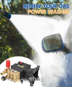 Pompe de laveuse à pression Max 4000 PSI 4,2 GPM, 1 arbre Laveuse à pression à essence horizontale