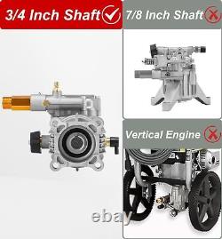 Pompe de laveuse à pression de 3000 PSI avec arbre de 3/4 pouce pour Troybilt Simpson Honda