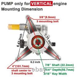 Pompe de laveuse à pression de 3000 psi 2,5 GPM pour Craftsman Subaru 190 Kohler Honda GCV
