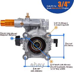 Pompe de laveuse à pression horizontale à arbre de 3/4 3100 PSI 2.5 GPM pour laveuse à essence