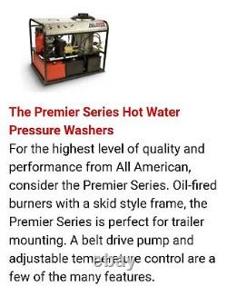 Remorque laveuse à pression / All American 5GPM, 4200 PSI. Moteur Honda 20 HP