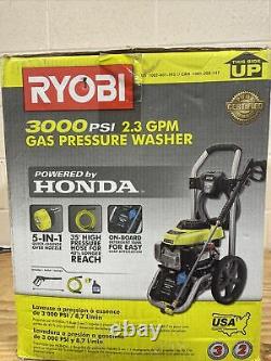 Ryobi 3000 Psi 2.3 Gpm Honda Gas Pressure Washer Ry803001 Nouveau