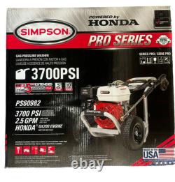 Simpson Powershot 3700-psi 2.5-gpm Laveur À Pression De Gaz À Eau Froide Avec Honda